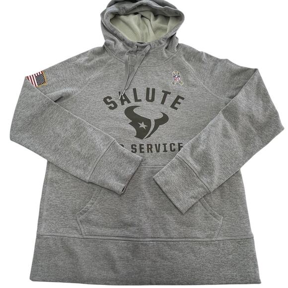 Nike Houston Texans Hoodie Mens Medium NFL Football Salute To Service Therma Fit - Picture 1 of 8